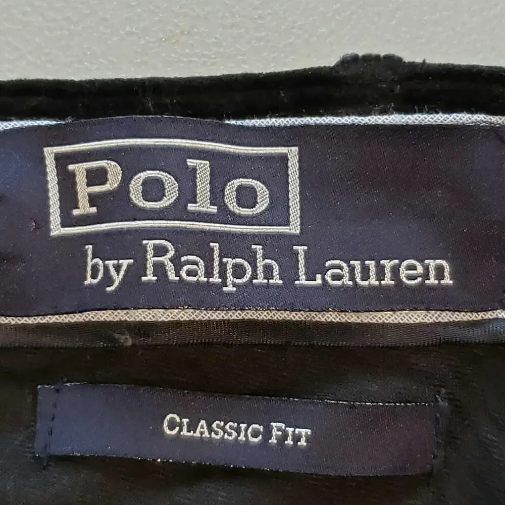 Polo Ralph Lauren Vintage Corduroy Pants Size 38x30 Men’s Black Straight Leg